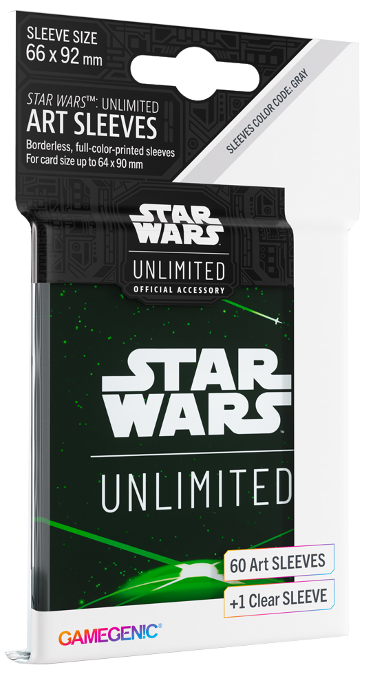 Koszulki na karty Gamegenic: Star Wars Unlimited - Art Back Green (66x92 mm) - 60 sztuk