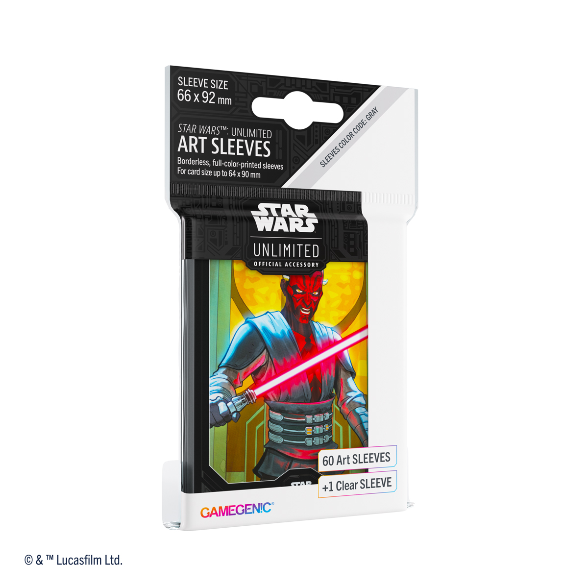 Koszulki na karty Gamegenic: Star Wars Unlimited - Art Darth Maul (66x92 mm) - 60 sztuk