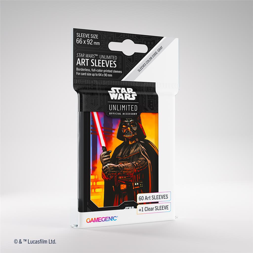 Koszulki na karty Gamegenic: Star Wars Unlimited - Art Darth Vader (66x92 mm) - 60 sztuk