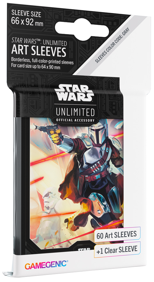 Koszulki na karty Gamegenic: Star Wars Unlimited - Art Mandalorian (66x92 mm) - 60 sztuk