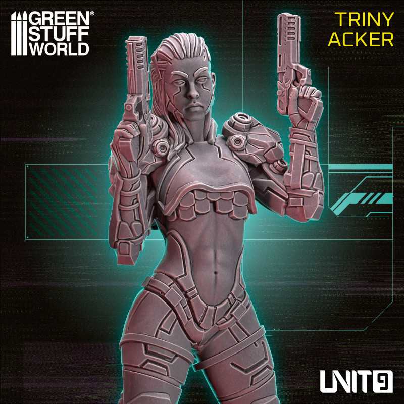 Green Stuff World: UNIT9 Cyberpunk - Triny Acker 54mm