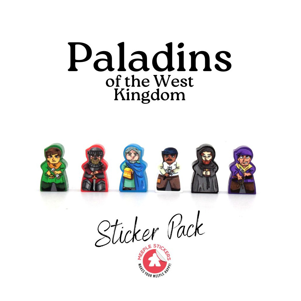 Meeple Stickers: zestaw naklejek do Paladyni Zachodniego Królestwa