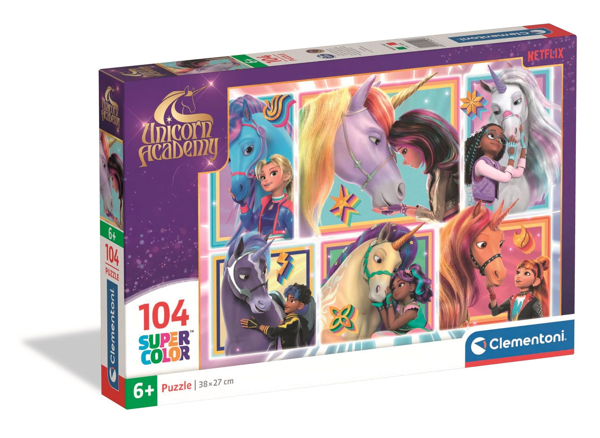 Puzzle 104 Supercolor. Unicorn Academy