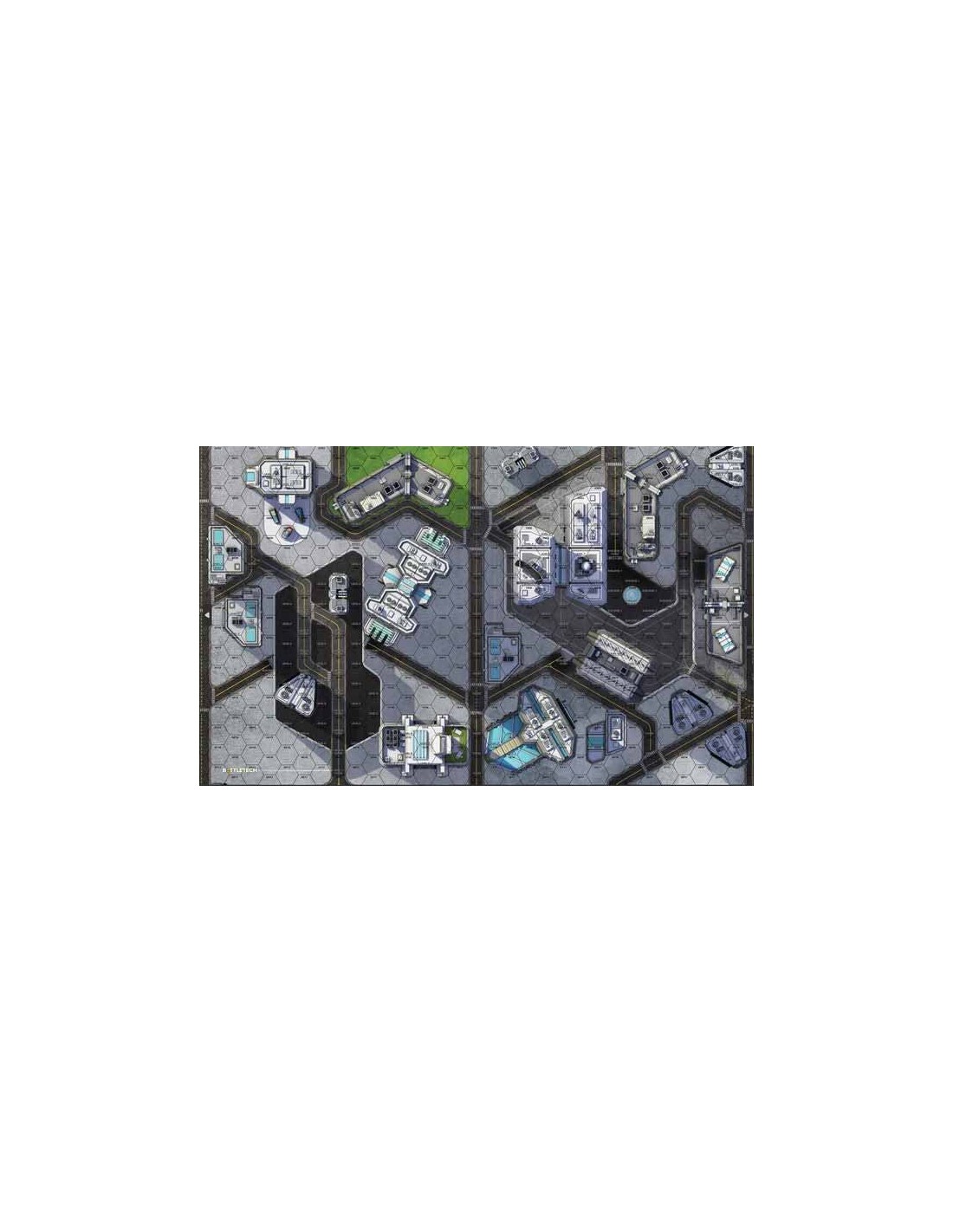 Battletech: Cities HPG Heliport/Plaza Battlemat