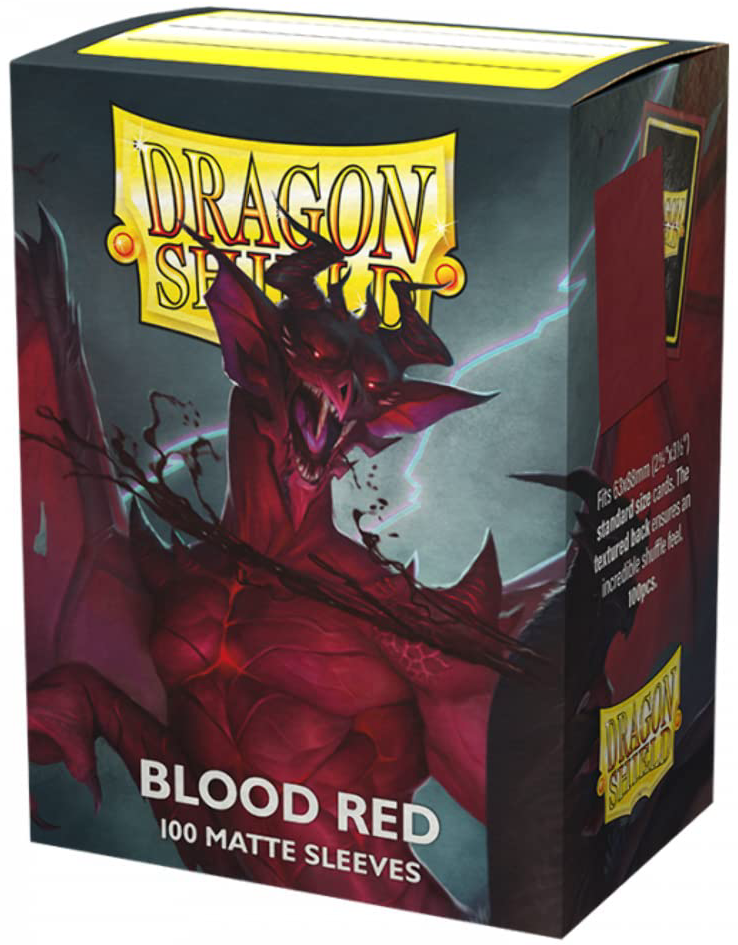Koszulki na karty Dragon Shield: Standard CCG Matte - Blood Red - 100 sztuk