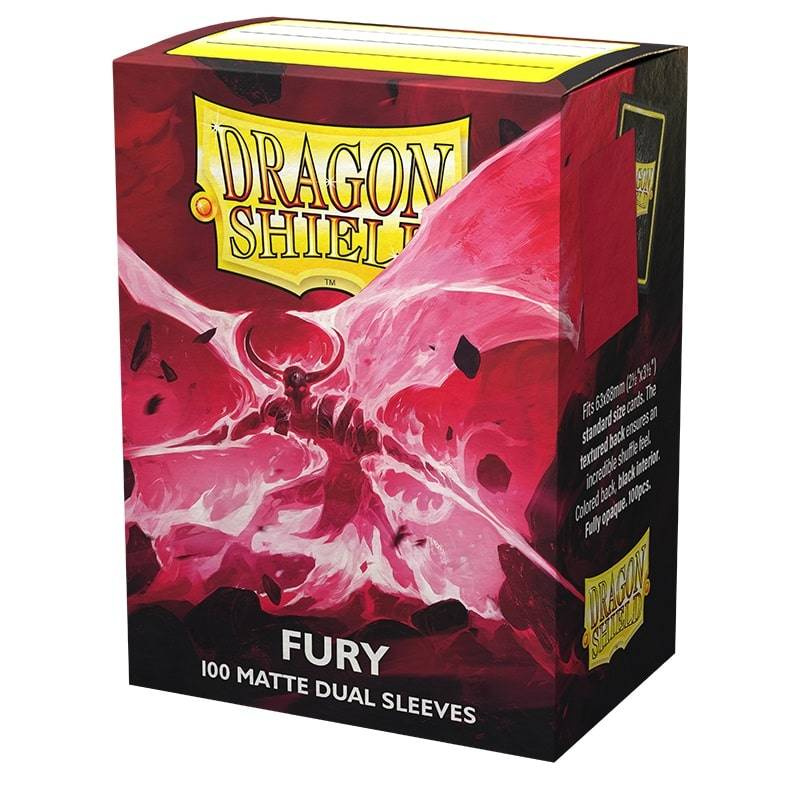 Koszulki na karty Dragon Shield: Matte Dual - Fury - 100 sztuk