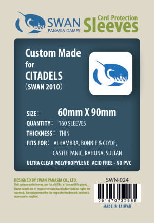 Koszulki na karty Swan Panasia 60x90 mm thin (cienkie) 160 sztuk