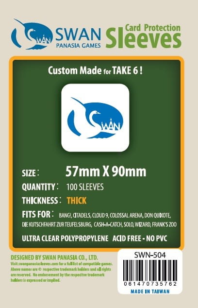 Swan Panasia card sleeves: 57x90 mm thick 100 pcs