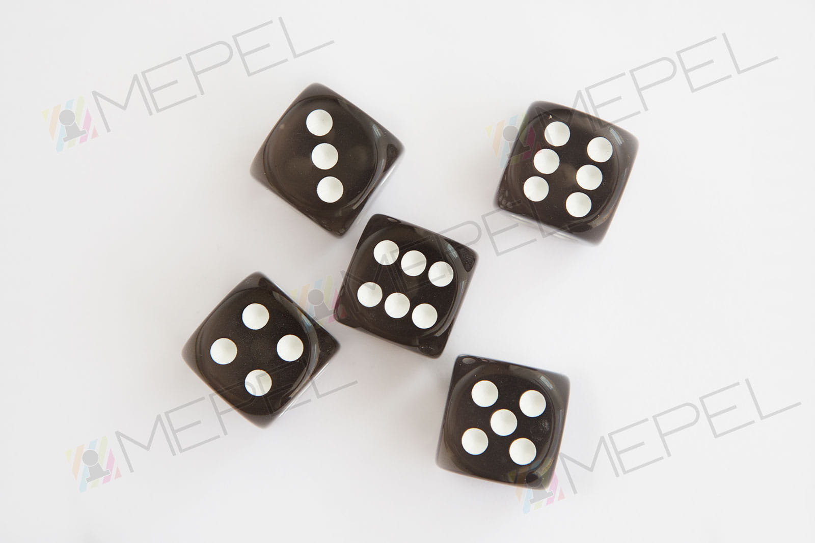 Kości Chessex - kostka k6 16mm Translucent Smoke/white