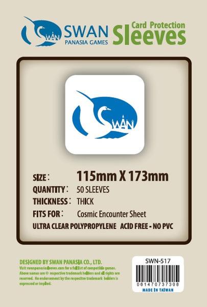 Swan Panasia card sleeves: Cosmic Encounter (2008) 115x173 mm thick 50 pcs