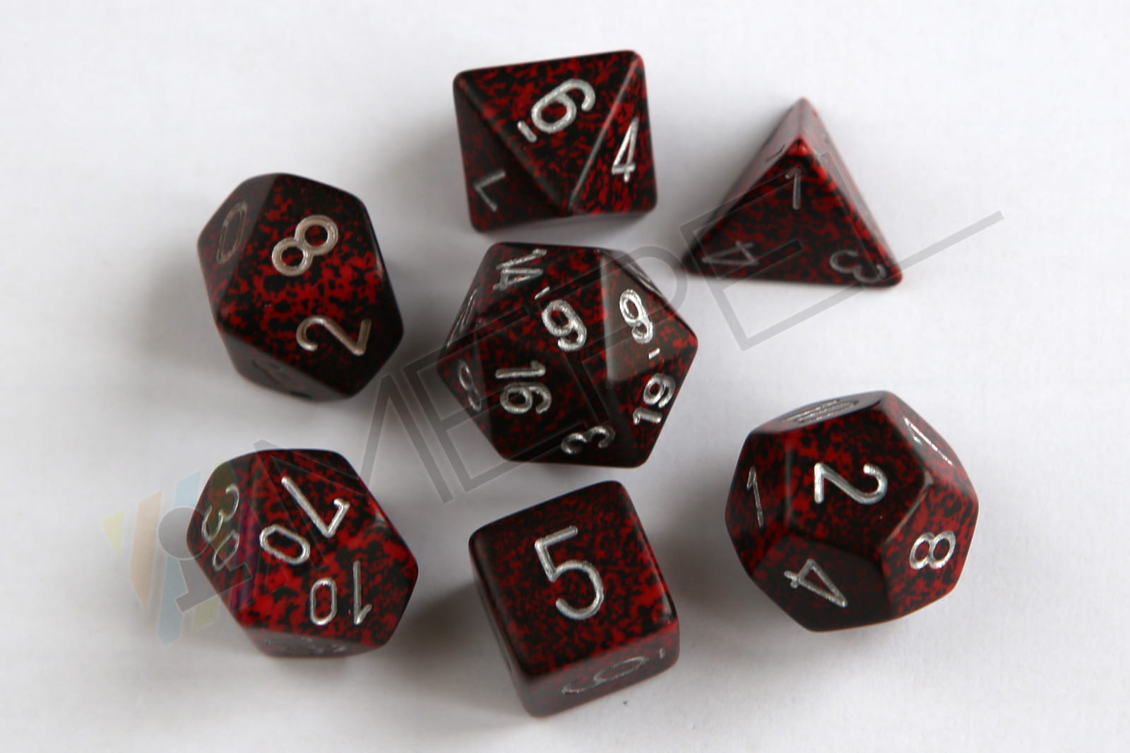 Kości Chessex - zestaw 7 kostek Speckled Silver Volcano