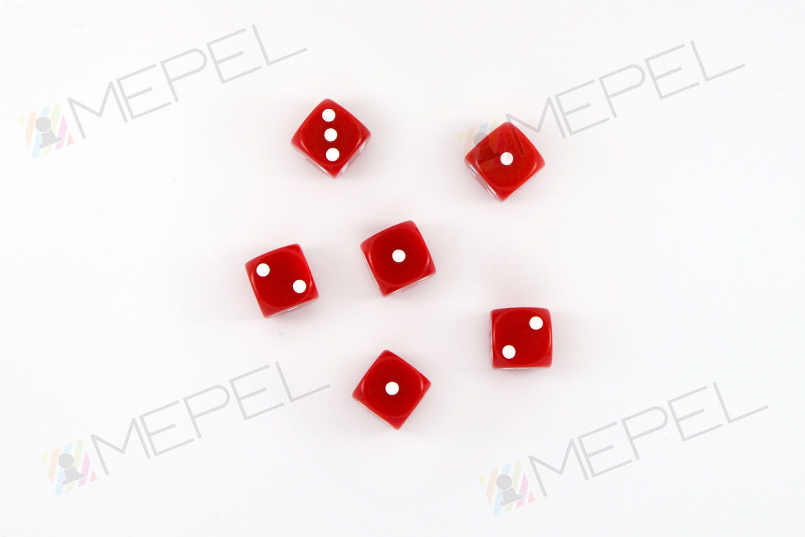 Dice / die D6 16mm - red