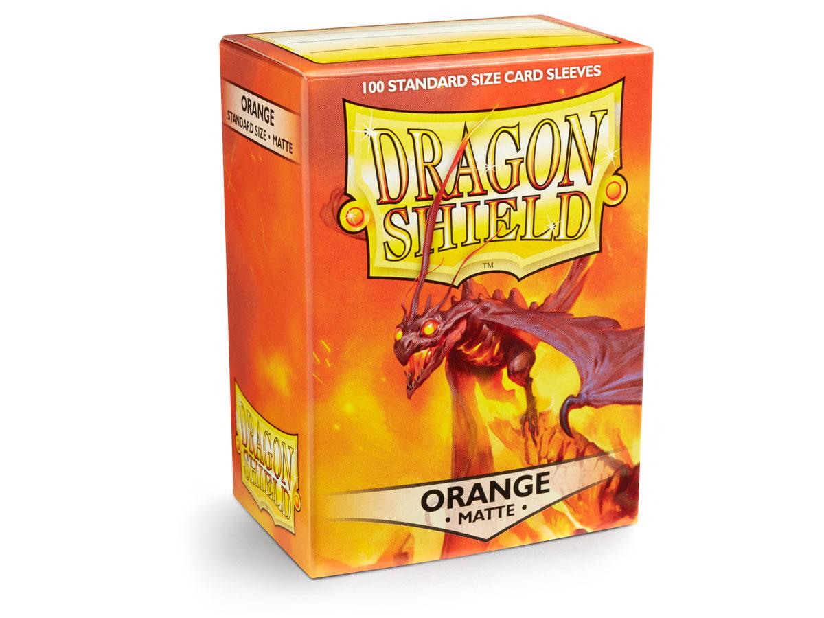 Koszulki na karty Dragon Shield Matte - pomarańczowe - 100 sztuk