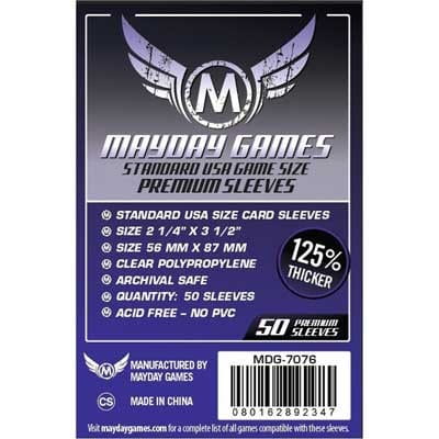 Mayday card sleeves: Standard USA American Premium 56x87 mm 50 pcs