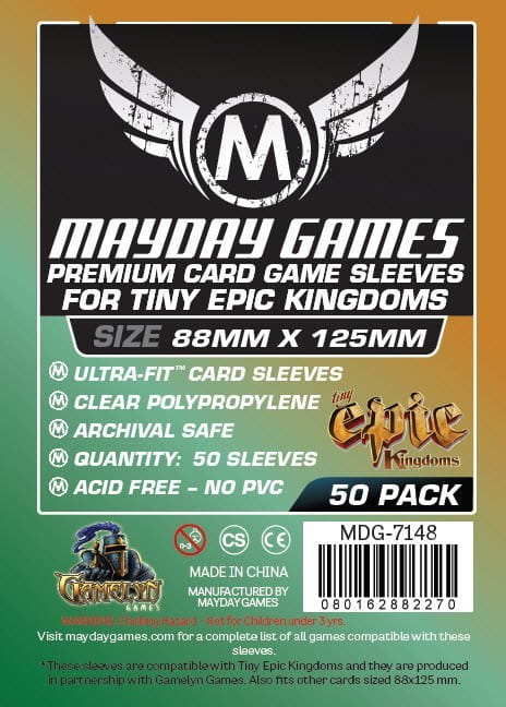 Mayday card sleeves: Premium Tiny Epic 88x125mm 50 pcs